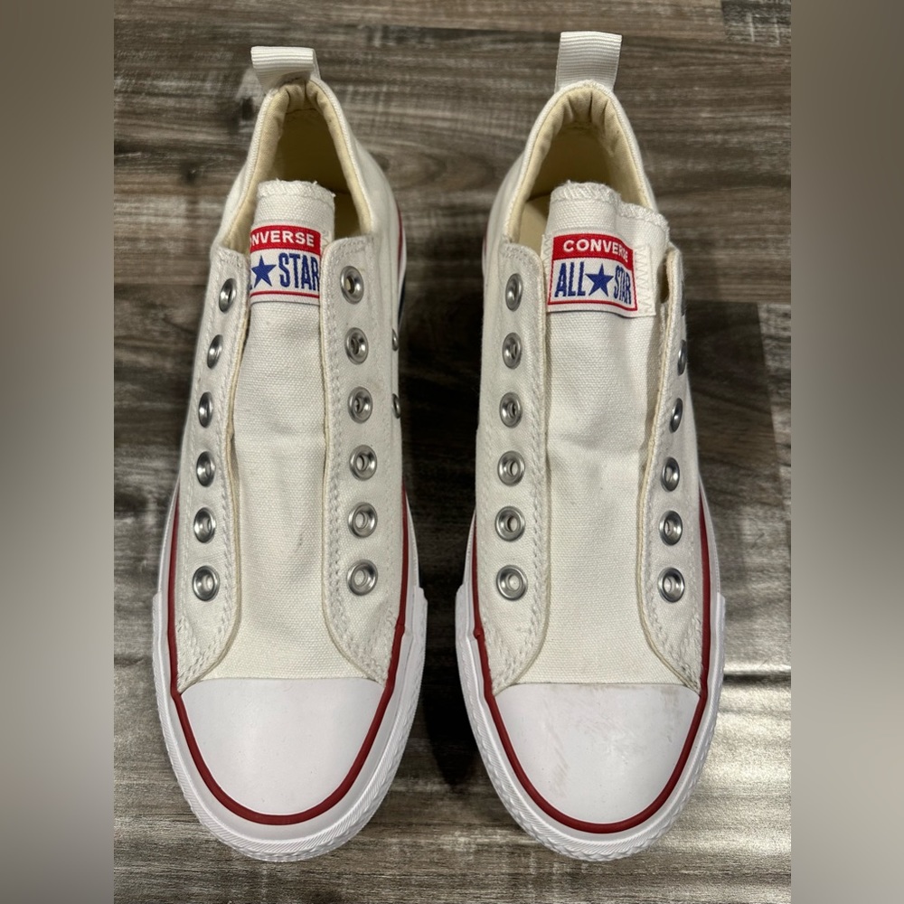 white slip on platform